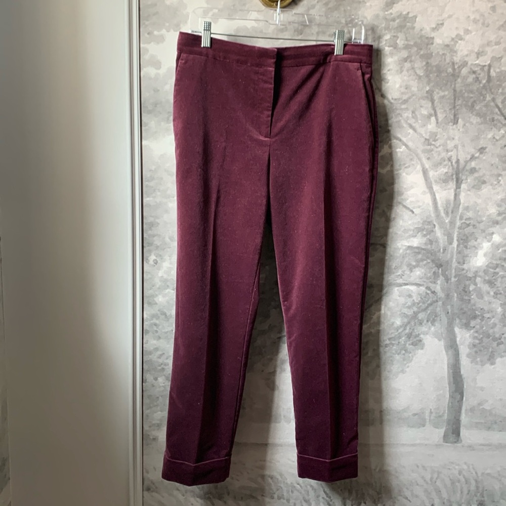 Ann Taylor Cuffed Velvet Pants